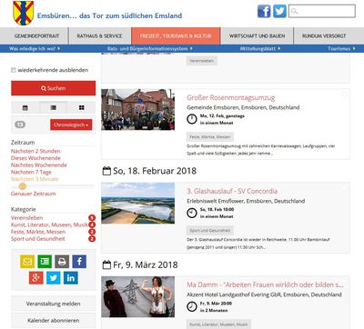 Veranstaltungskalender für Emsbüren