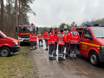 Einsatzkräfte des DRK