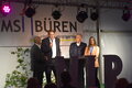 Talkrunde während des Bürgerempfangs Emsbüren, v.l. Bürgermeister Markus Silies, Landrat Marc-André Burgdorf, Christoph Kreutzmann und Dr. Hannah Timmer     Foto: Gemeinde Emsbüren