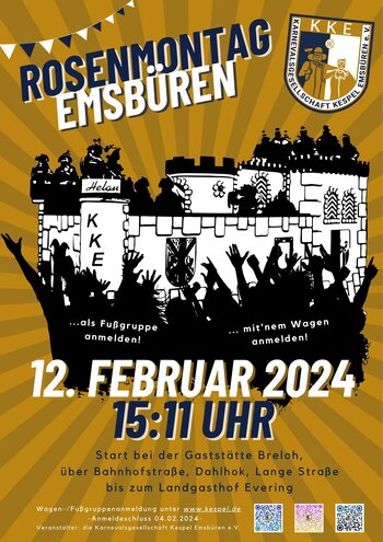 Werbung Rosenmontag 2024