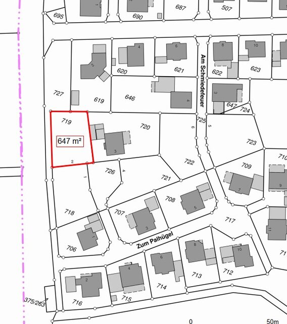 Lageplan Grundstück "Palhügel Nord"